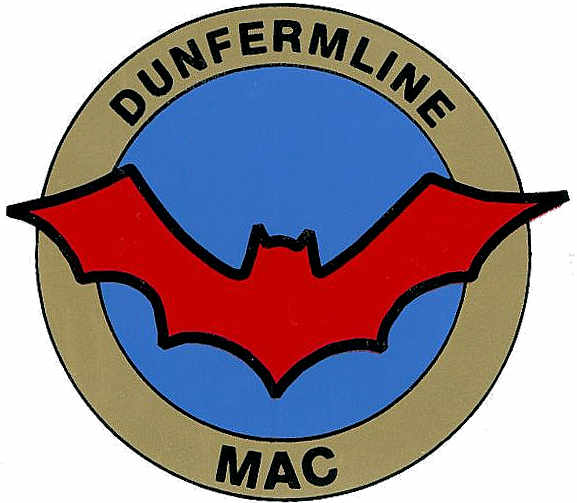 Modern Day Dunfermline Model Aero Club logo. This is an updated version of the 1950s "Bat" design